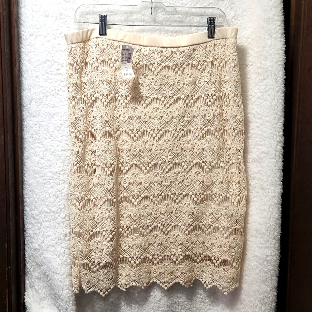 Crochet Detailed Pencil Skirt
